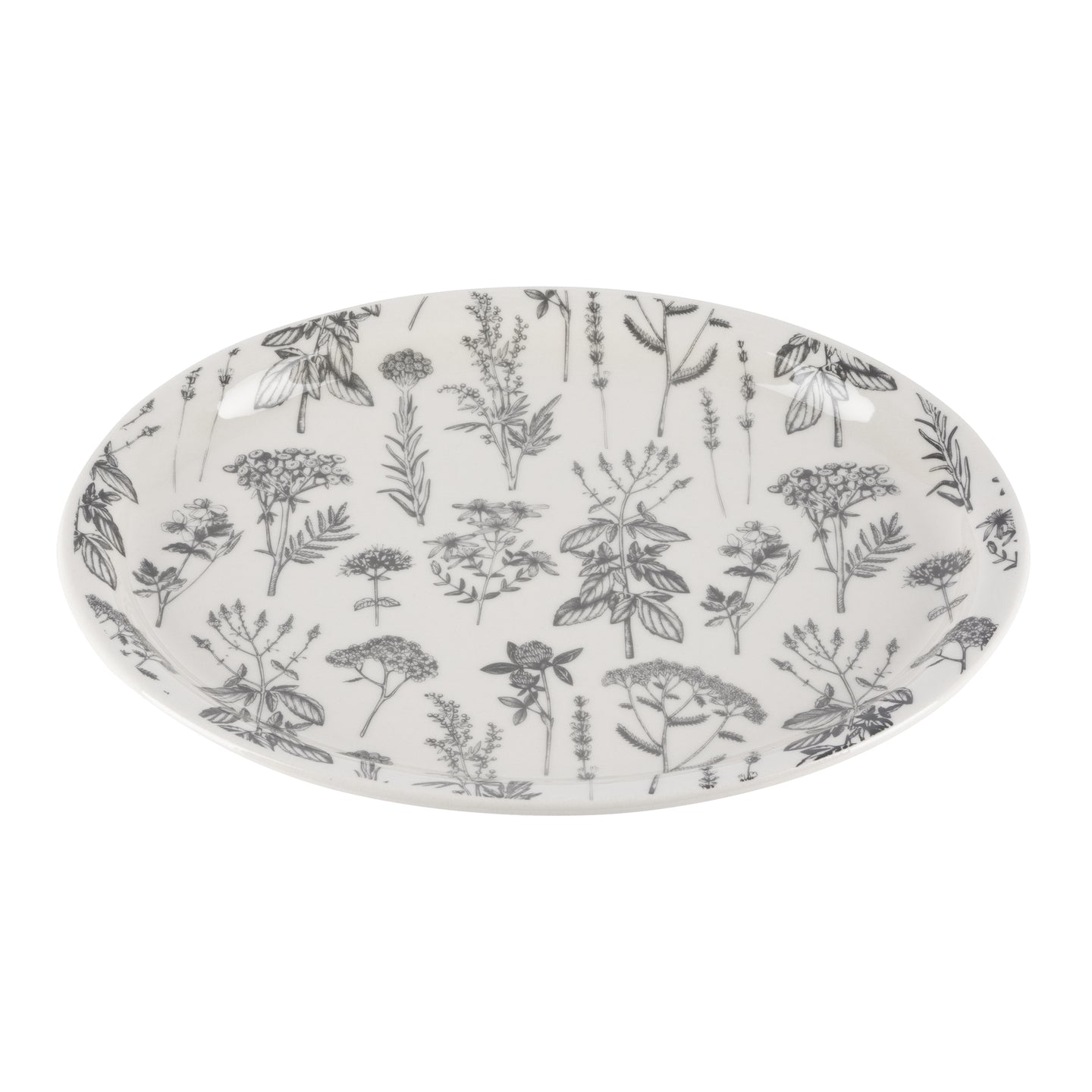 PLATO DE SERVIR OVALADO 30,5 x 24cm PORCELANA FLOWER LM